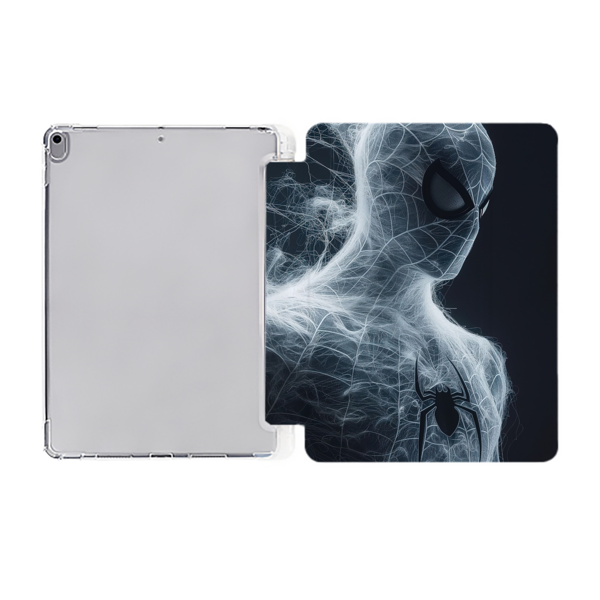 （画像用） Spider Man スパイダーマン IPad ケース ペン収納付き 三つ折りスタンド PUレザー×シリコン 対応機種9.5/10.5/10.9インチ
